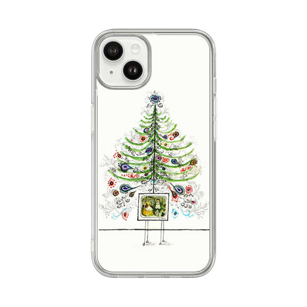 Whimsical Christmas Tree Artistic Design iPhone 14 Plus Case
