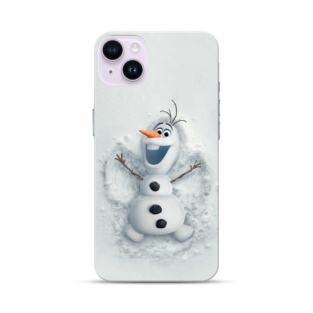 frozen snowman iPhone 14 Plus Hard Case