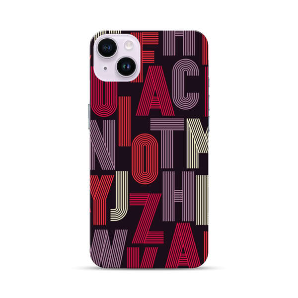 Abstract Letters Pattern iPhone 14 Plus Hard Case