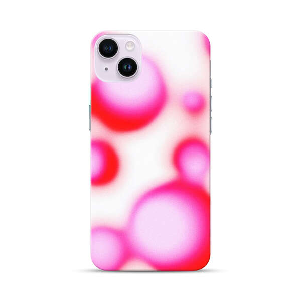 Abstract Pink and Red Blurry Circles iPhone 14 Plus Hard Case