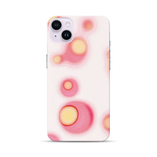 Abstract Pink and Yellow Blobs iPhone 14 Plus Hard Case