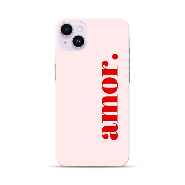 Amor Love Bold Red Text iPhone 14 Plus Hard Case