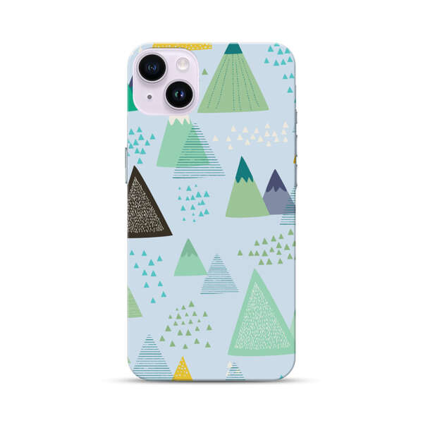 Colorful Abstract Mountain Pattern iPhone 14 Plus Hard Case