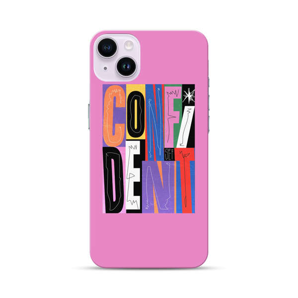 Confident Bold Colorful Typography iPhone 14 Plus Hard Case