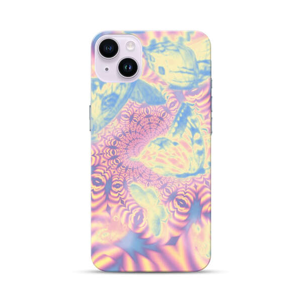 Ethereal Butterflies Psychedelic Swirl iPhone 14 Plus Hard Case