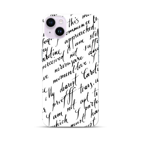 Handwritten Calligraphy iPhone 14 Plus Hard Case