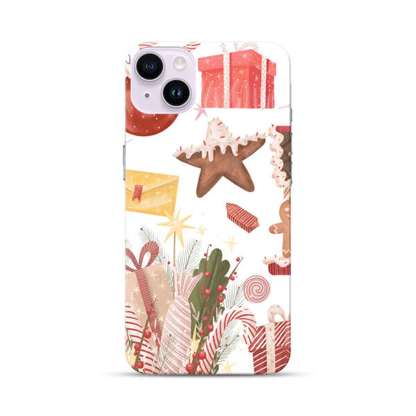 Holiday Gingerbread Candy Cane Gifts iPhone 14 Plus Hard Case