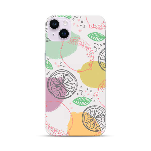 Lemon Colorful Abstract Pattern iPhone 14 Plus Hard Case