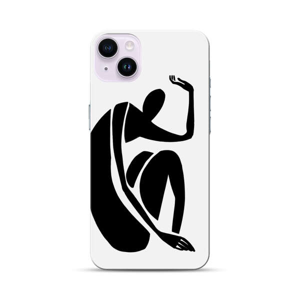 Minimalist Abstract Human Figure iPhone 14 Plus Hard Case