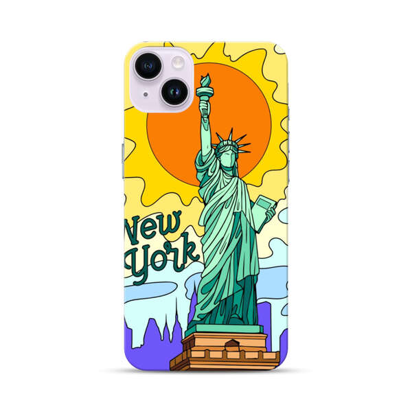 Statue of Liberty New York Artistic Sun iPhone 14 Plus Hard Case
