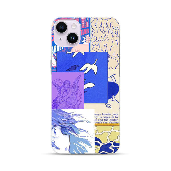 Vibrant Retro Pop Art Collage iPhone 14 Plus Hard Case