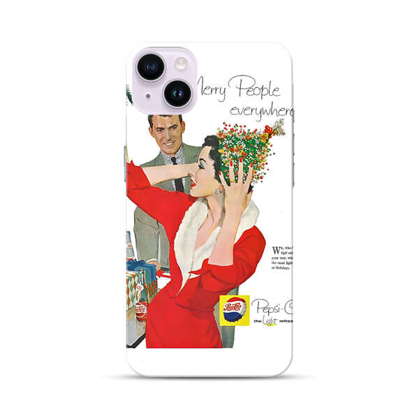 Vintage Pepsi-Cola Holiday Advertisement iPhone 14 Plus Hard Case
