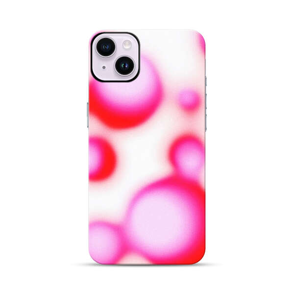 Abstract Pink and Red Blurry Circles iPhone 14 Plus Impact Case