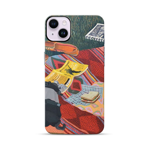 Charming Picnic Scene with Blanket and Food iPhone 14 Plus Impact Case