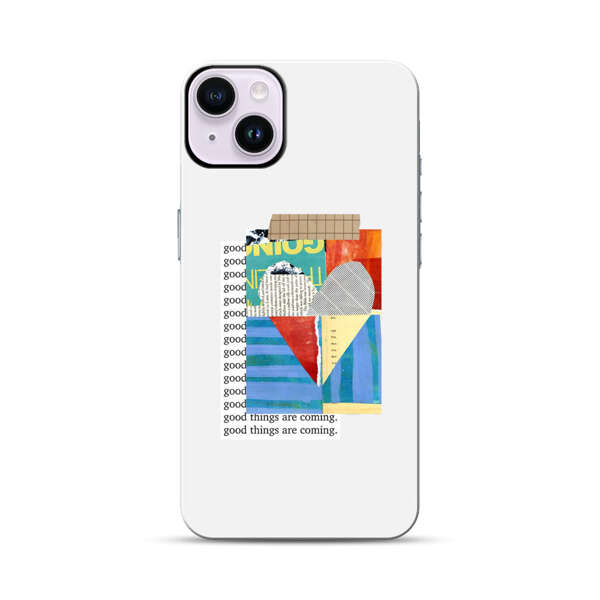 Colorful Abstract Collage with Geometric Shapes iPhone 14 Plus Impact Case