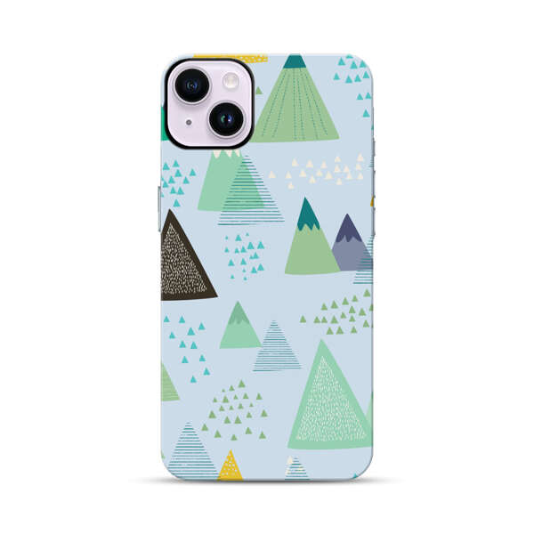 Colorful Abstract Mountain Pattern iPhone 14 Plus Impact Case