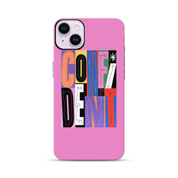 Confident Bold Colorful Typography iPhone 14 Plus Impact Case