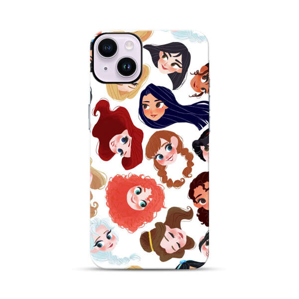 Diverse Animated Girl Faces iPhone 14 Plus Impact Case