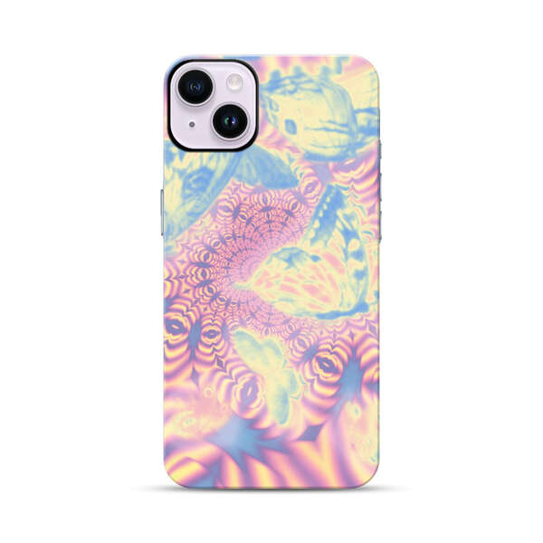 Ethereal Butterflies Psychedelic Swirl iPhone 14 Plus Impact Case