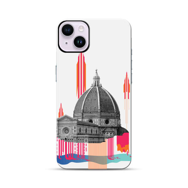 Florence Cathedral Dome Artistic Illustration iPhone 14 Plus Impact Case