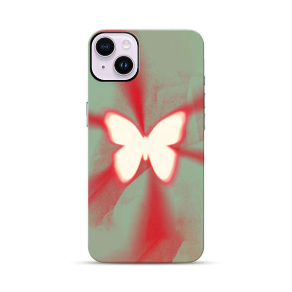 Glowing White Butterfly Abstract Radiant Design iPhone 14 Plus Impact Case