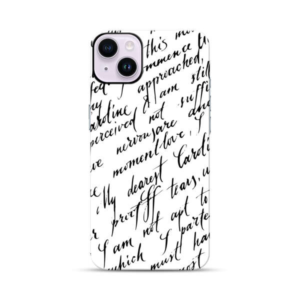 Handwritten Calligraphy iPhone 14 Plus Impact Case