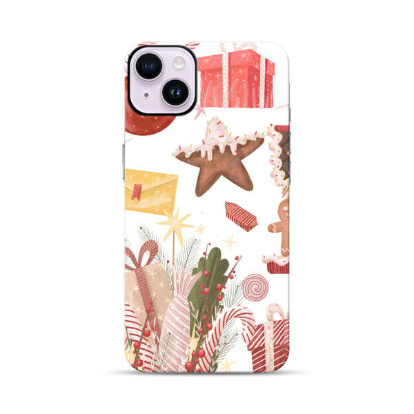 Holiday Gingerbread Candy Cane Gifts iPhone 14 Plus Impact Case