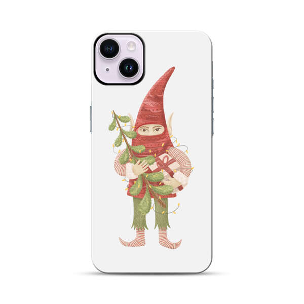Holiday Gnome with Mistletoe and Gift iPhone 14 Plus Impact Case
