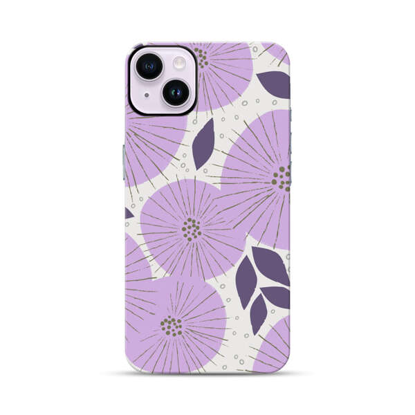 Lavender Flower Pattern iPhone 14 Plus Impact Case
