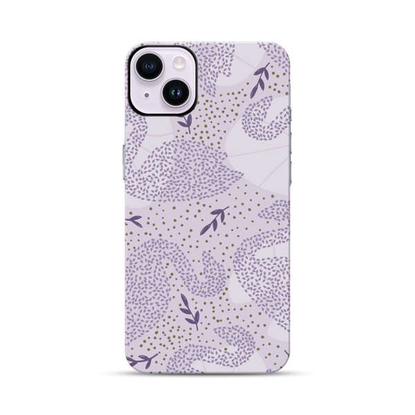 Lavender Swan Pattern iPhone 14 Plus Impact Case