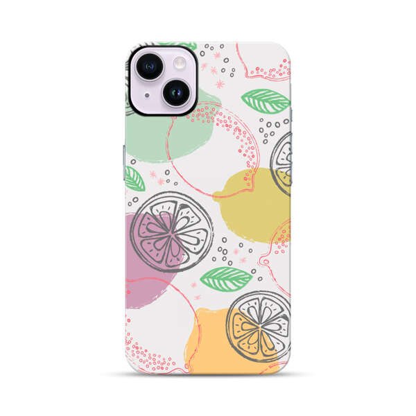 Lemon Colorful Abstract Pattern iPhone 14 Plus Impact Case