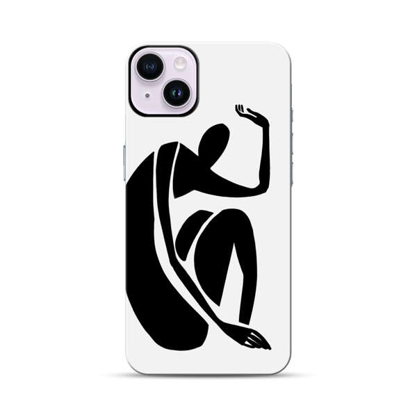Minimalist Abstract Human Figure iPhone 14 Plus Impact Case
