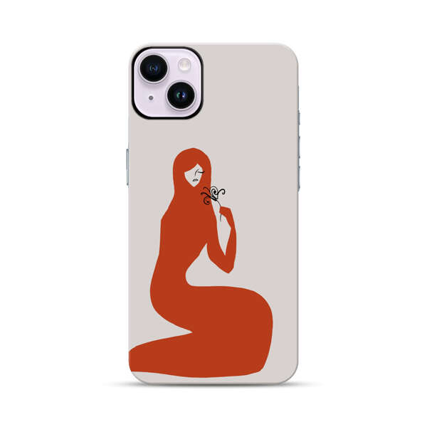 Minimalist Abstract Woman Silhouette iPhone 14 Plus Impact Case