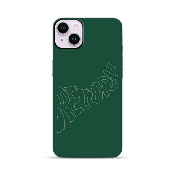 Minimalist Green Wavy Return Text iPhone 14 Plus Impact Case