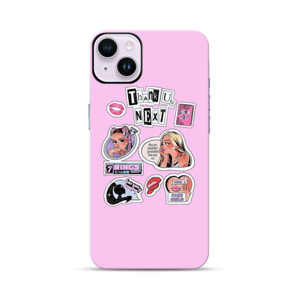 Pop Art Fashion Stickers iPhone 14 Plus Impact Case