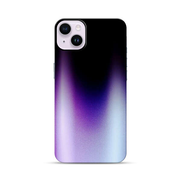 Purple Blue Gradient Flame iPhone 14 Plus Impact Case