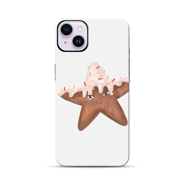 Smiling Gingerbread Star Cookie iPhone 14 Plus Impact Case