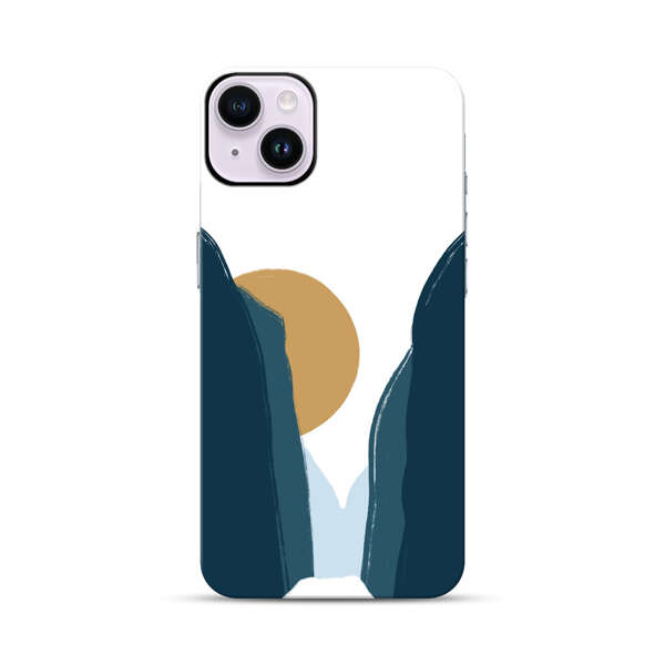 Sunset Between Dark Cliffs iPhone 14 Plus Impact Case