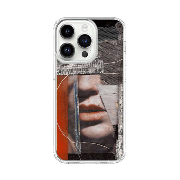 Abstract Collage Close Up Face iPhone 14 Pro Case