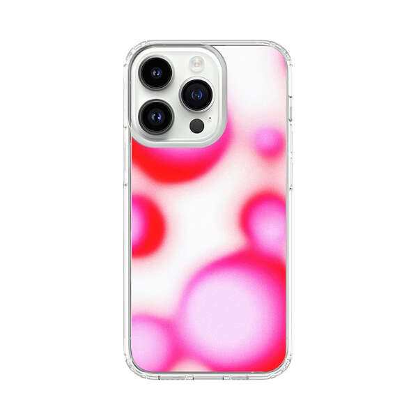 Abstract Pink and Red Blurry Circles iPhone 14 Pro Case