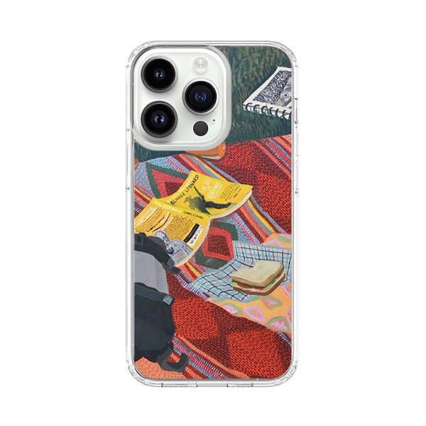 Charming Picnic Scene with Blanket and Food iPhone 14 Pro Case