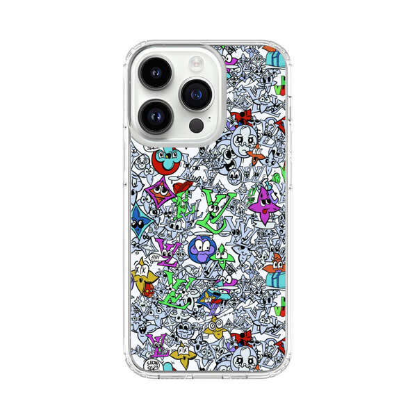 Colorful Cartoon Graffiti Pattern iPhone 14 Pro Case