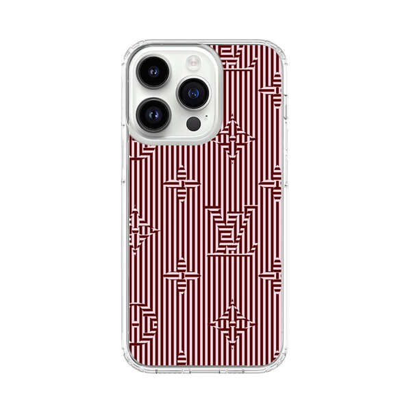 Intricate Geometric Striped Pattern iPhone 14 Pro Case