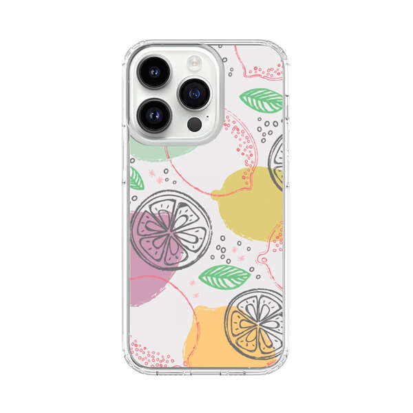 Lemon Colorful Abstract Pattern iPhone 14 Pro Case