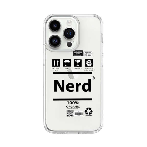 Minimalist Nerd Shipping Icons Design iPhone 14 Pro Case