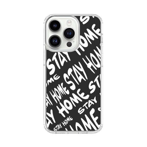Stay Home Pattern iPhone 14 Pro Case