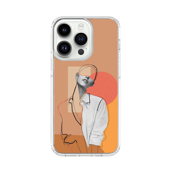 Stylish Abstract Portrait Art iPhone 14 Pro Case