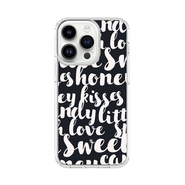 Sweet Honey Kisses Love Sugar Candy Pattern iPhone 14 Pro Case