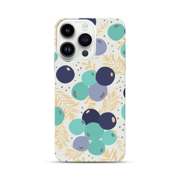 Abstract Berries Pattern iPhone 14 Pro Hard Case
