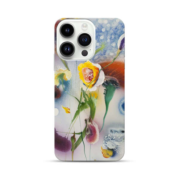 Abstract Colorful Flowers iPhone 14 Pro Hard Case